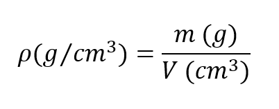 Equation masse volumique